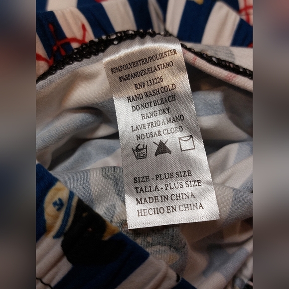 Blue and White Striped Sailor Pup legging style Capri's‎ TC 16-22 - Picture 3 of 6